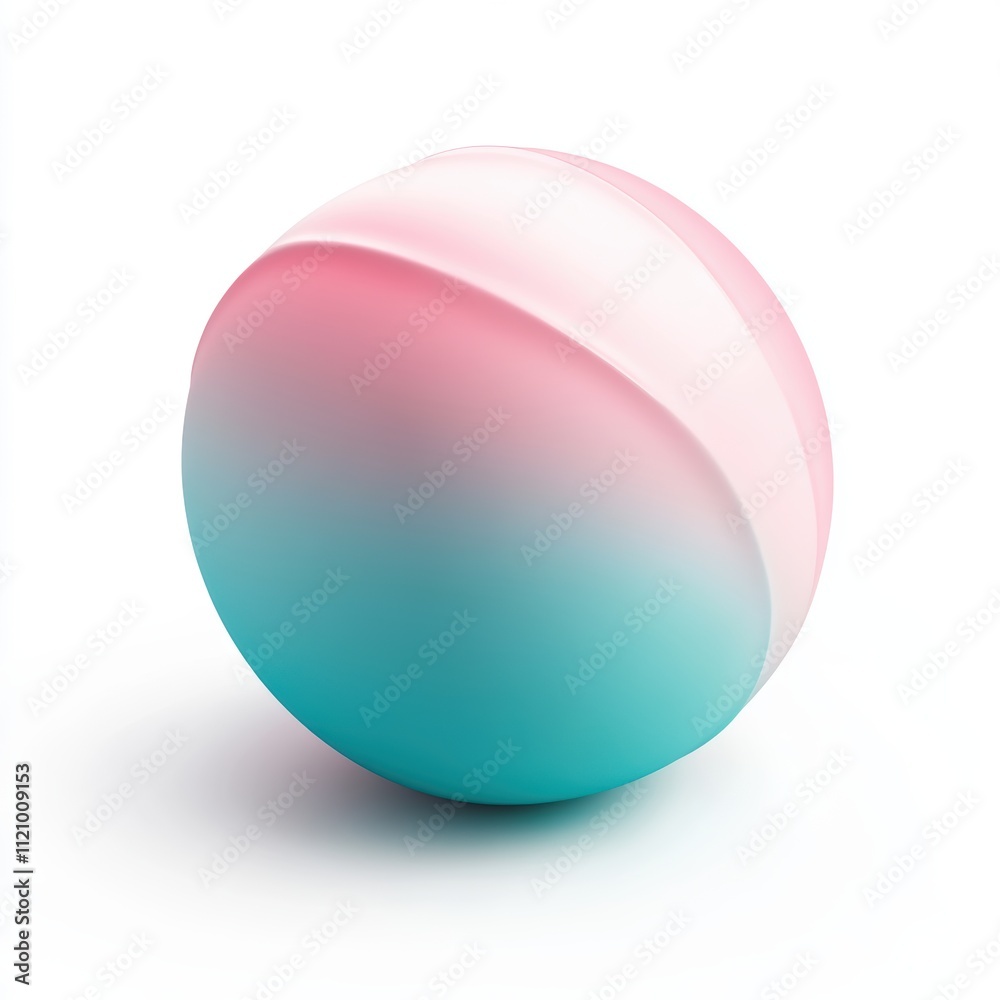 Obraz premium A smooth gradient sphere isolated on white background for tech and science concepts