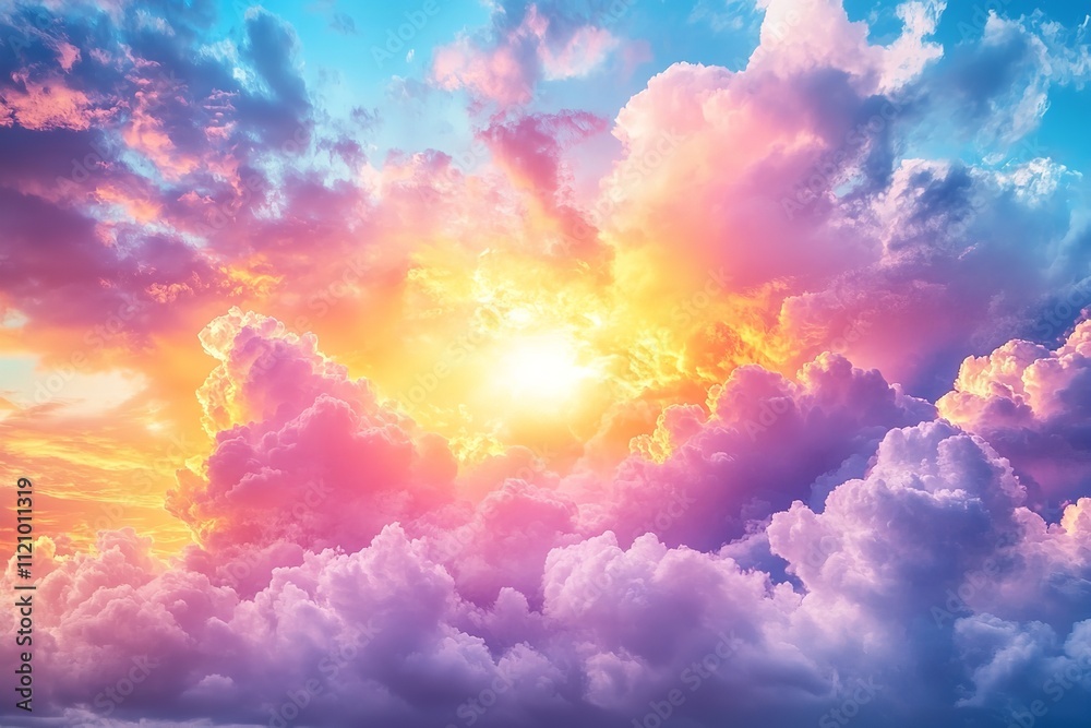 High-quality, colorful clouds at sunset displaying brilliant hues isolated on a white backdrop. Generative Ai High-quality, colorful clouds at sunset displaying brilliant hues isolated on a white backdrop. Generative Ai