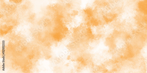 watercolor of brown surface with white tiny and fresh clouds, paper texture of brown grunge surface, grunge abstract white clouds or fog on brown background.