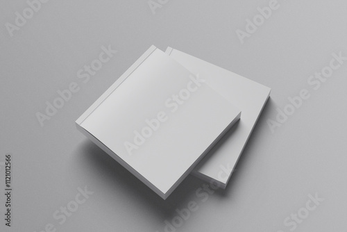 Blank Cover Square Book Mockup 