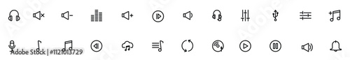 Sound icons set Vector