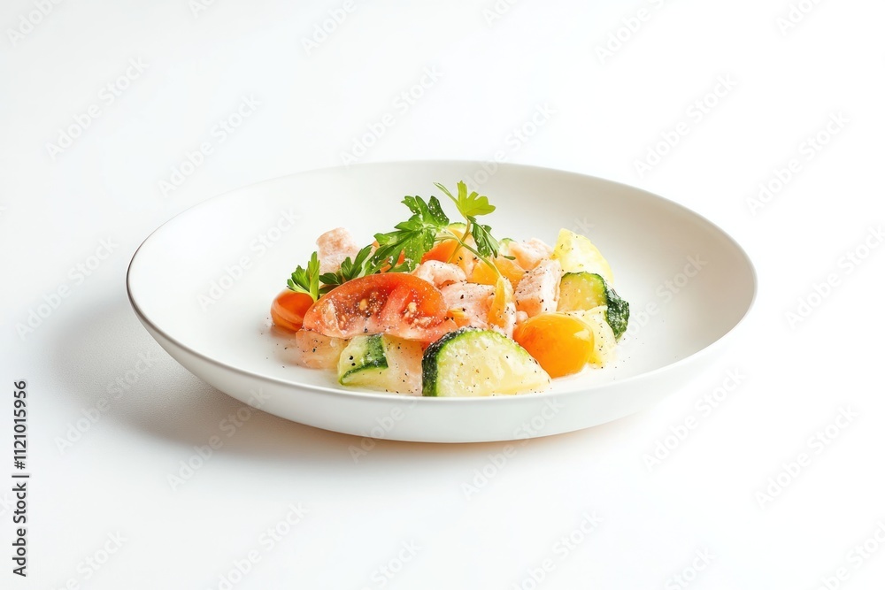 Salmon Salad with Tomatoes Zucchini and Parsley Salmon Salad with Tomatoes Zucchini and Parsley