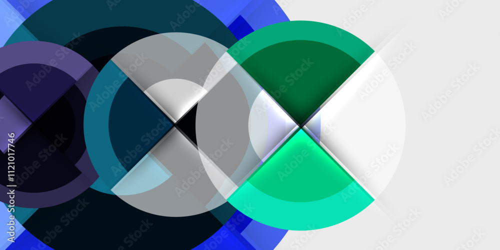 Circle and semi circle geometric background. Vector Illustration For Wallpaper, Banner, Background, Card, Book Illustration, landing page Circle and semi circle geometric background. Vector Illustration For Wallpaper, Banner, Background, Card, Book Illustration, landing page