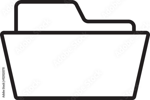 front Folder icon vector office document folder vector symbol