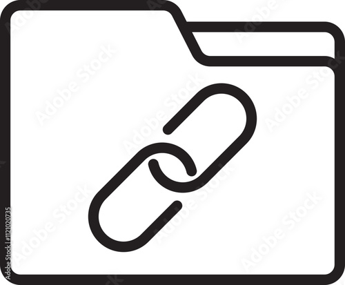 sharing link folder icon file office signs vector icon