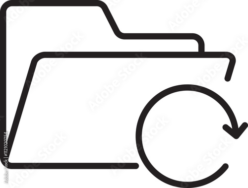 refresh folder icon recovery file load backup. icon vector
