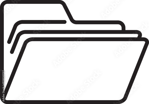 folder icon file info signs vector icon