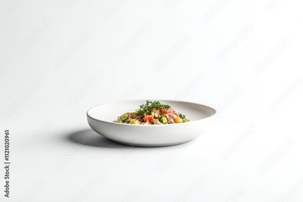 A Delicious Vegetable And Meat Salad In A Bowl A Delicious Vegetable And Meat Salad In A Bowl