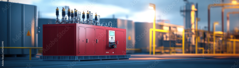 Powerful LNG powered generator ensuring uninterrupted energy supply in industrial setting, showcasing advanced technology and robust design Powerful LNG powered generator ensuring uninterrupted energy supply in industrial setting, showcasing advanced technology and robust design