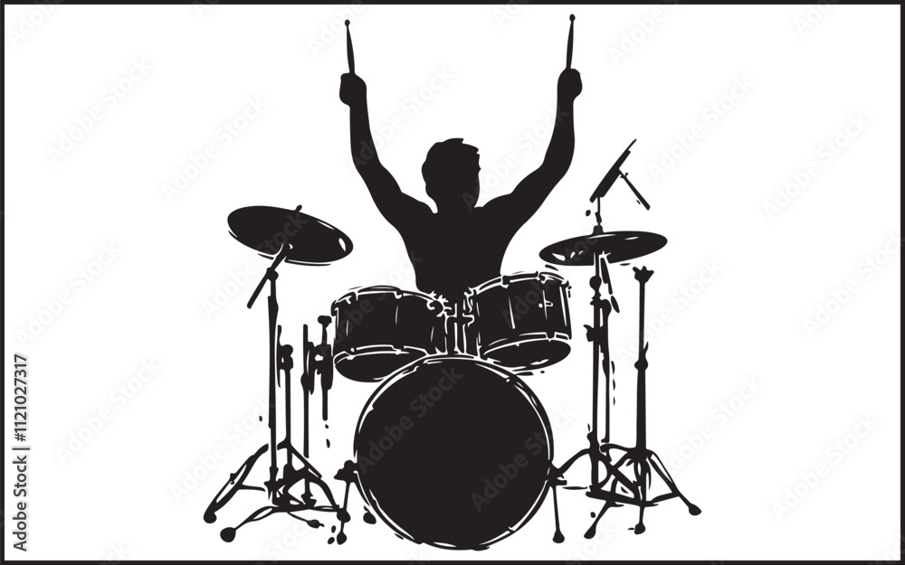 Fototapeta premium music drummer in action