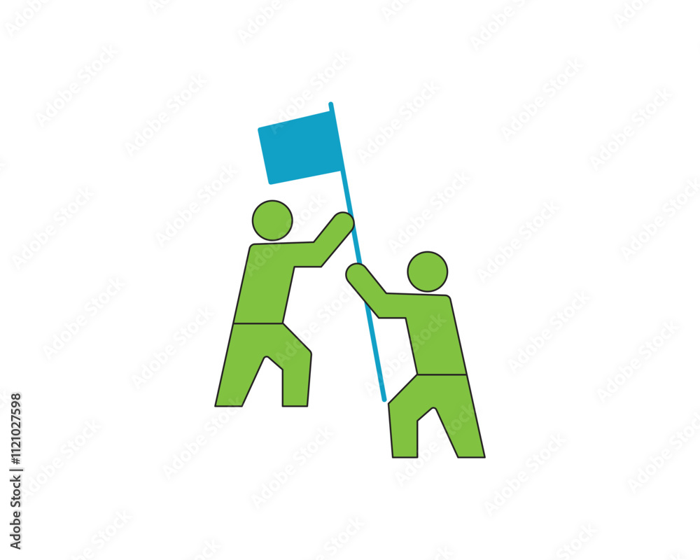 Army holding flag icon vector symbol design illustration Army holding flag icon vector symbol design illustration