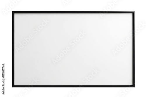 Blank Canvas Framed Simplicity Minimalist Structure Wall Art Design Bases Creativity. Isolated on white background or PNG