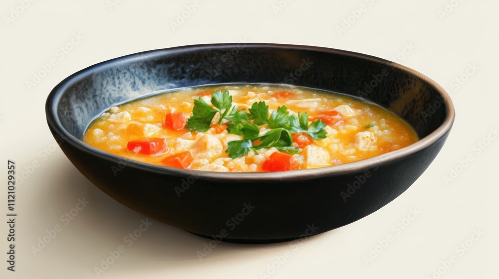 Delicious Chicken and Vegetable Soup in a Bowl Delicious Chicken and Vegetable Soup in a Bowl