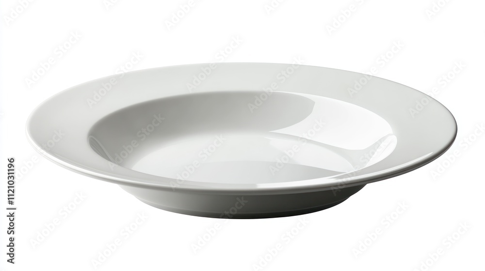 A Simple White Porcelain Pasta Bowl Dish A Simple White Porcelain Pasta Bowl Dish