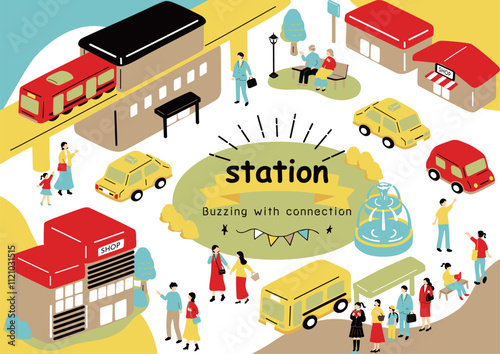 駅前の風景