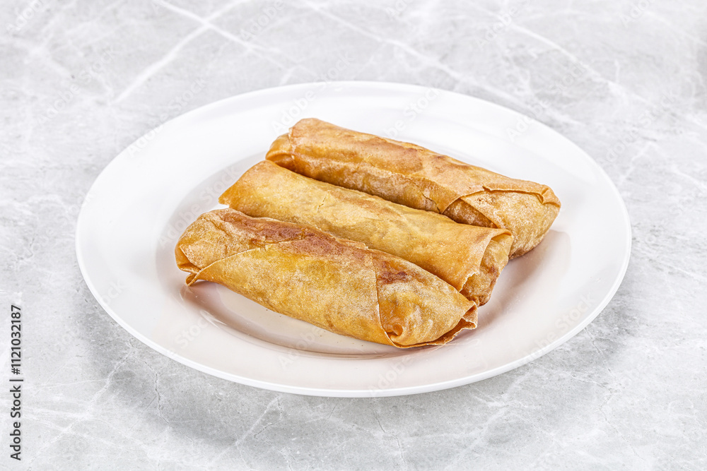 Traditional crispy fried stuffed springroll Traditional crispy fried stuffed springroll
