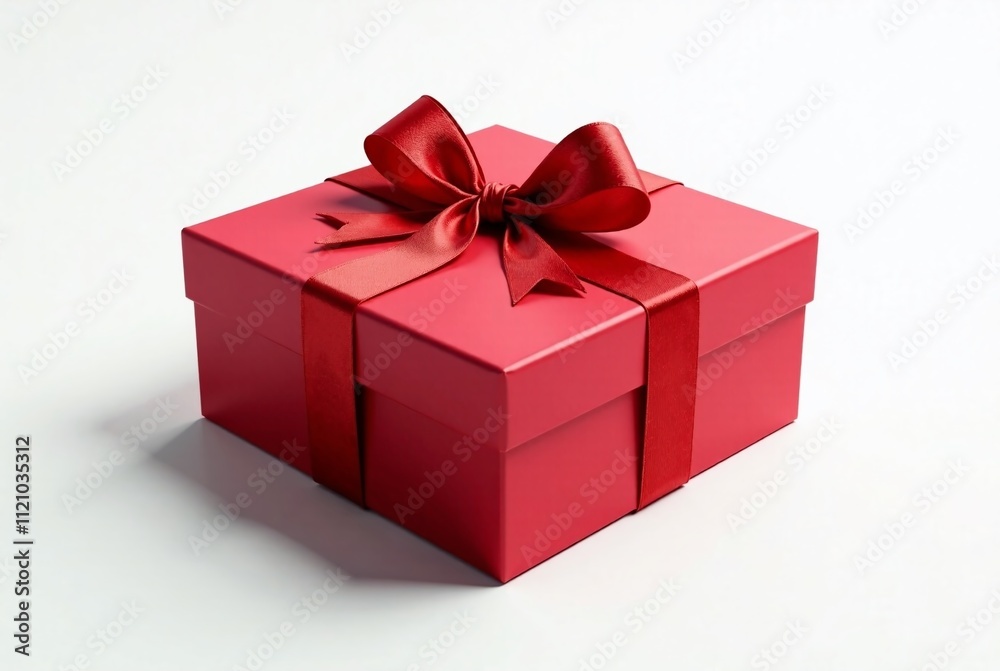 Obraz premium Empty Red Gift Box Display Corner - 3D Rendering