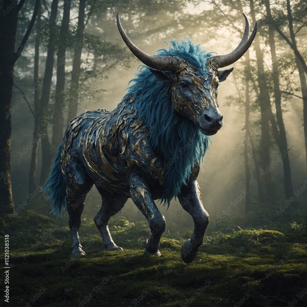 Fototapeta premium Create a mythical animal by combining three real ones. What powers does it have?