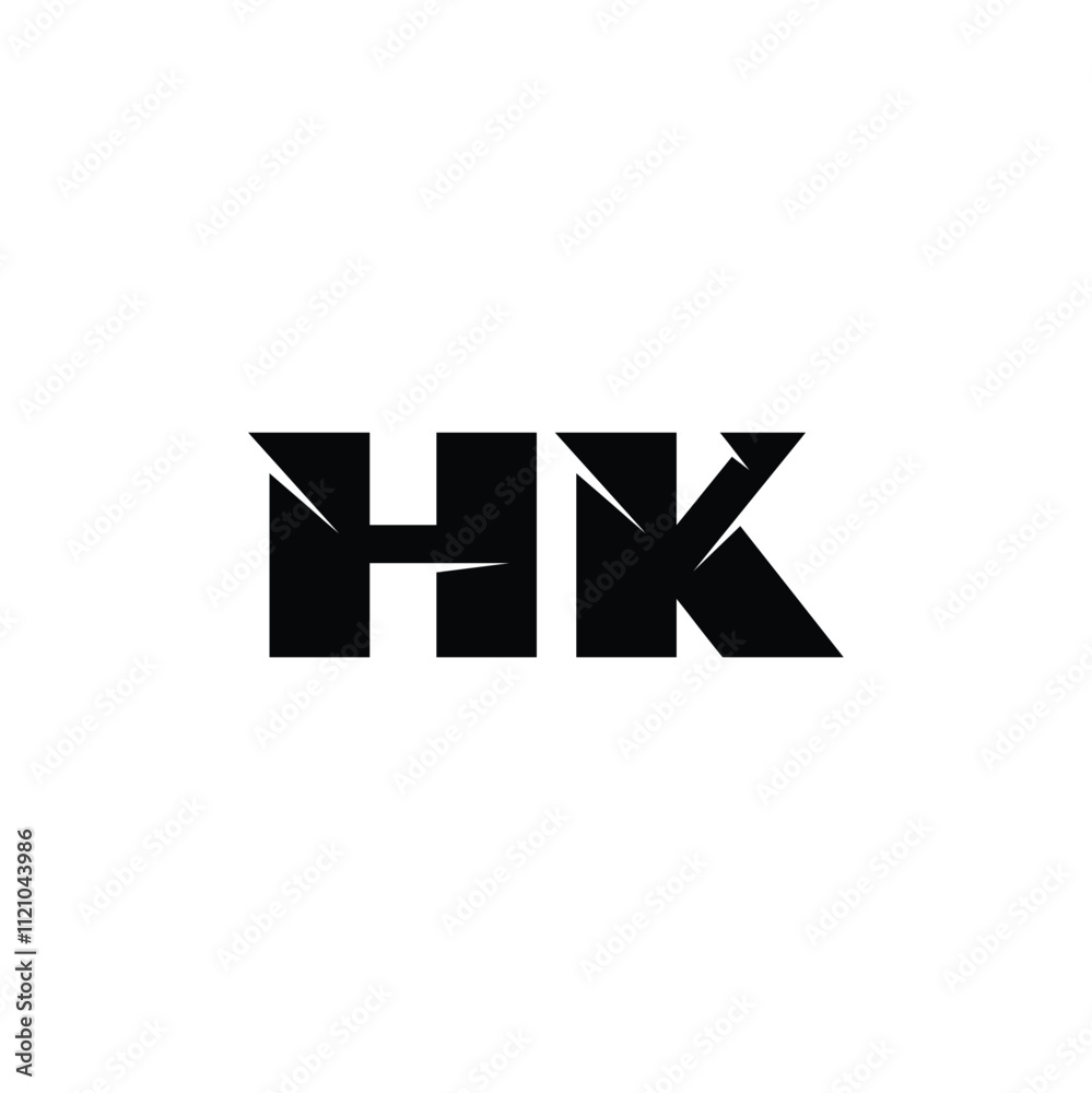 HK monogram logo design letter text name symbol monochrome logotype alphabet character simple logo HK monogram logo design letter text name symbol monochrome logotype alphabet character simple logo