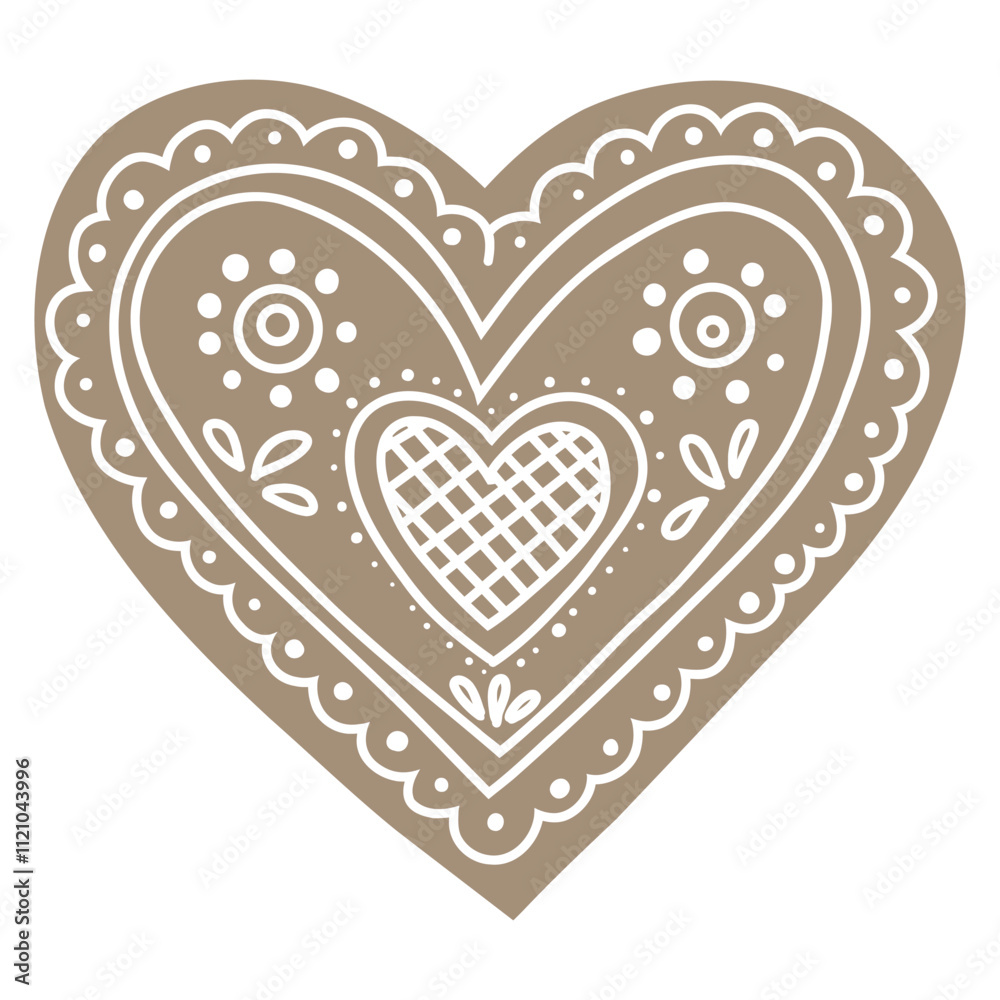 Obraz premium heart shaped cookie