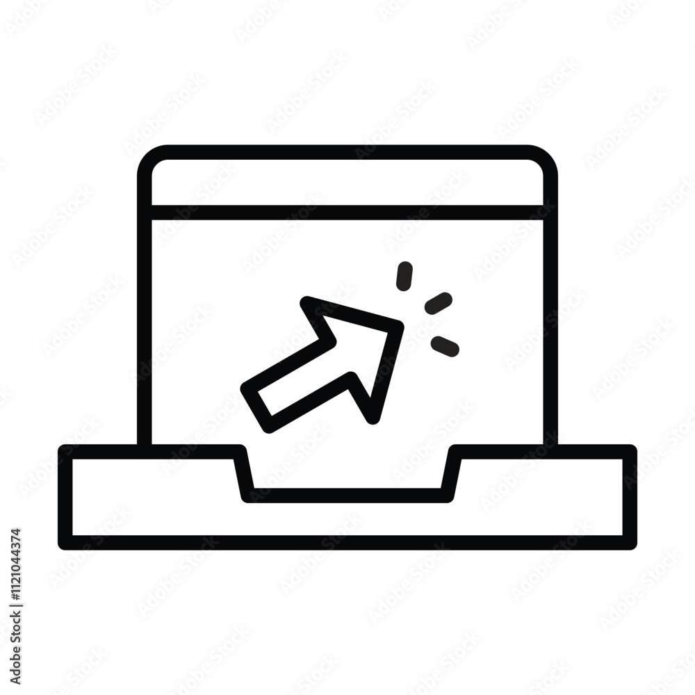 technology line icon, laptop icon vector technology line icon, laptop icon vector
