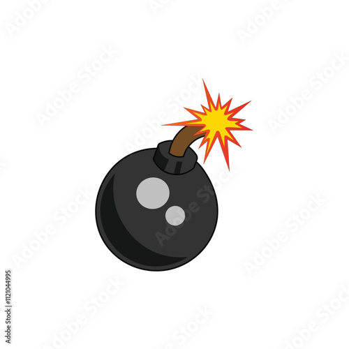 Logo design of a bomb ready to explode