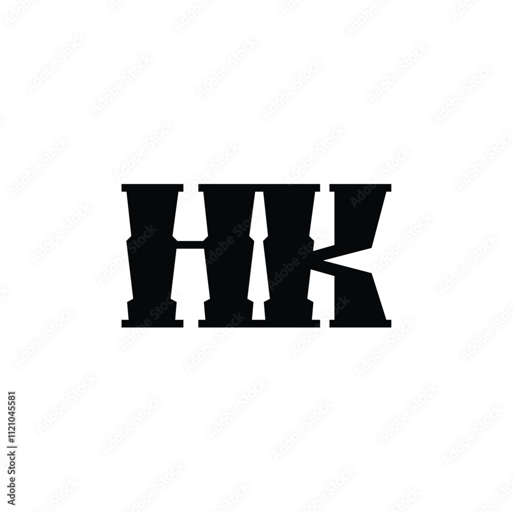 HK monogram logo design letter text name symbol monochrome logotype alphabet character simple logo HK monogram logo design letter text name symbol monochrome logotype alphabet character simple logo