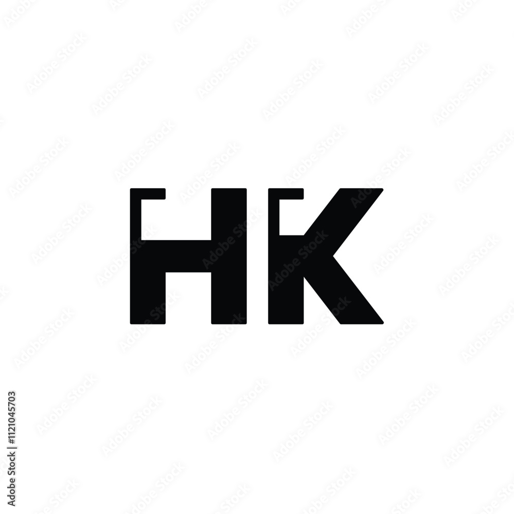 HK monogram logo design letter text name symbol monochrome logotype alphabet character simple logo HK monogram logo design letter text name symbol monochrome logotype alphabet character simple logo