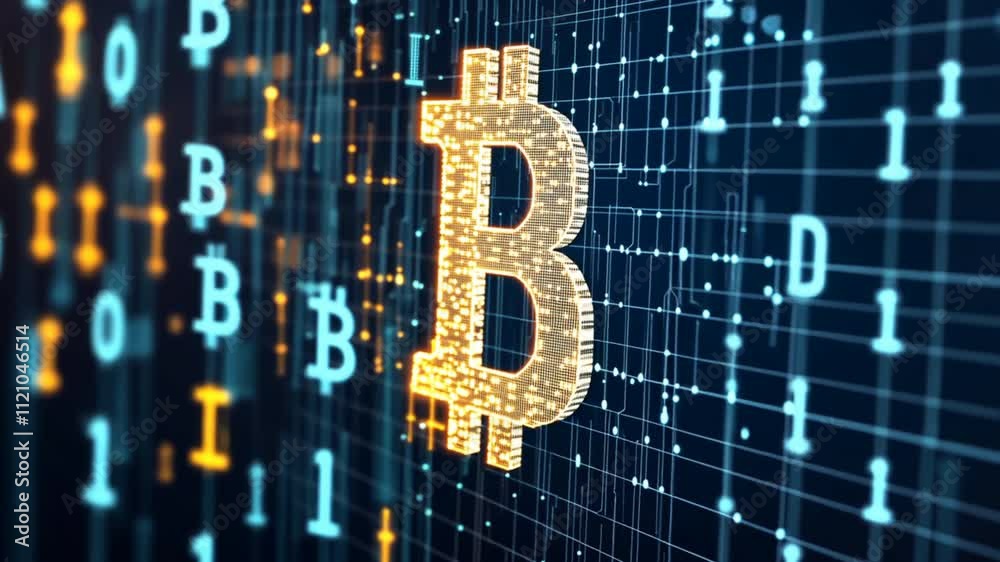 A digital asset exchange powered by blockchain technology, with visualized cryptocurrency transactions flowing between global users, highlighting the transparency and security of the system.