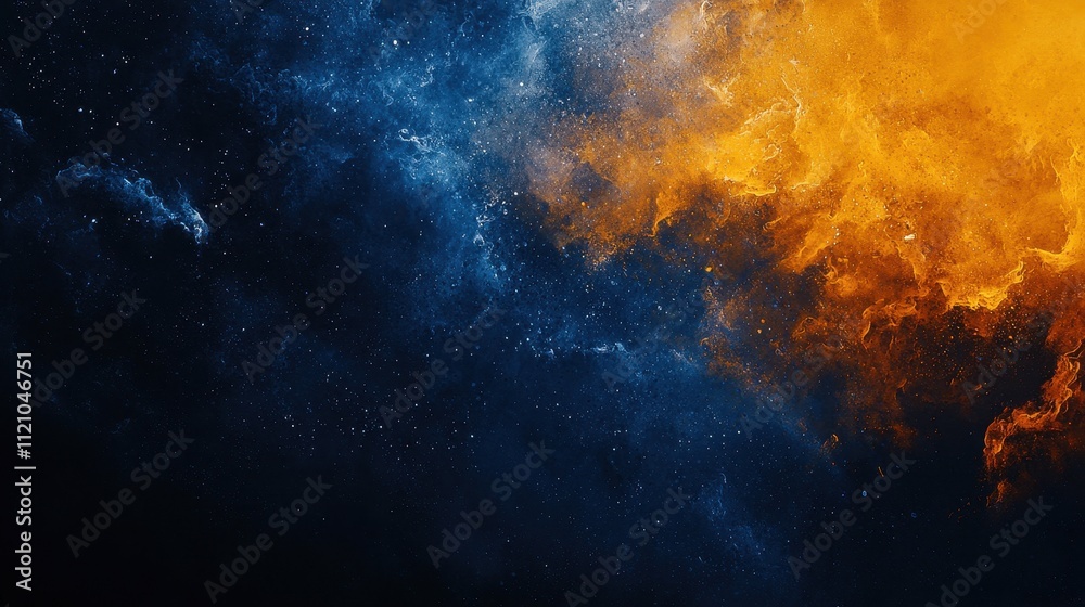 Ethereal Dark Background with Glowing Gradients of Blue and Orange for Digital Design Purposes Ethereal Dark Background with Glowing Gradients of Blue and Orange for Digital Design Purposes