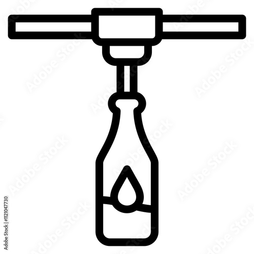 Assembly machine icon outline vector symbol illustration