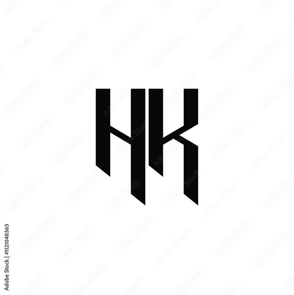 HK monogram logo design letter text name symbol monochrome logotype alphabet character simple logo HK monogram logo design letter text name symbol monochrome logotype alphabet character simple logo