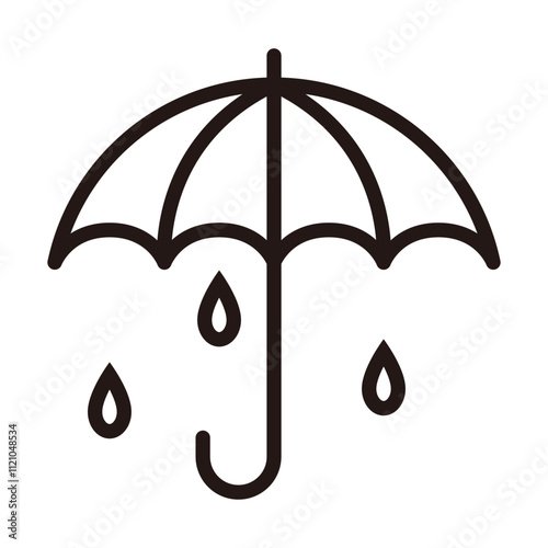 Single umbrella icon