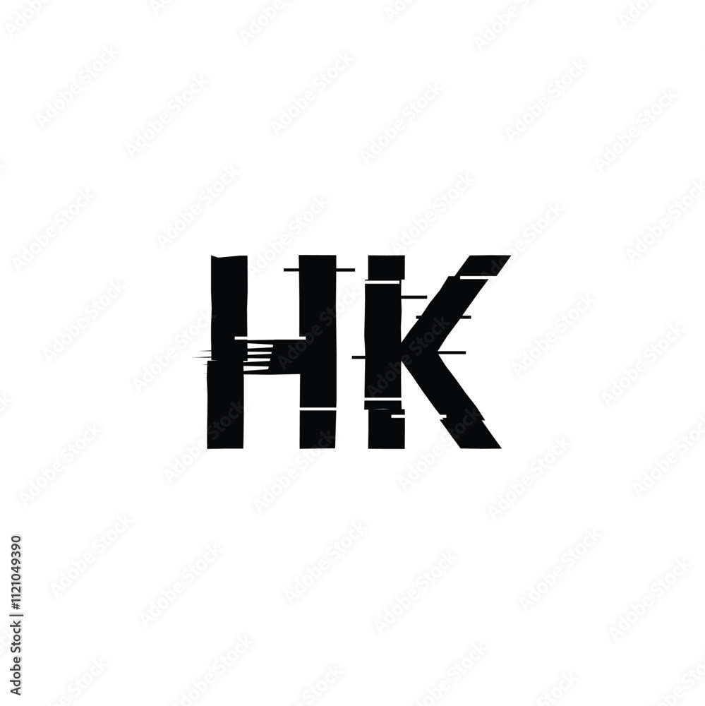 HK monogram logo design letter text name symbol monochrome logotype alphabet character simple logo HK monogram logo design letter text name symbol monochrome logotype alphabet character simple logo