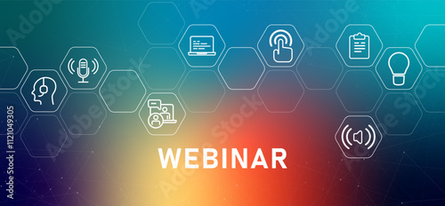 Webinar online seminars course e-learning training education in school corporation business conference