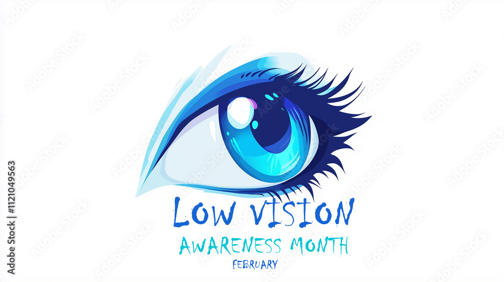 Low Vision Awareness Month. eye illustration. Low Vision Awareness Month. eye illustration.