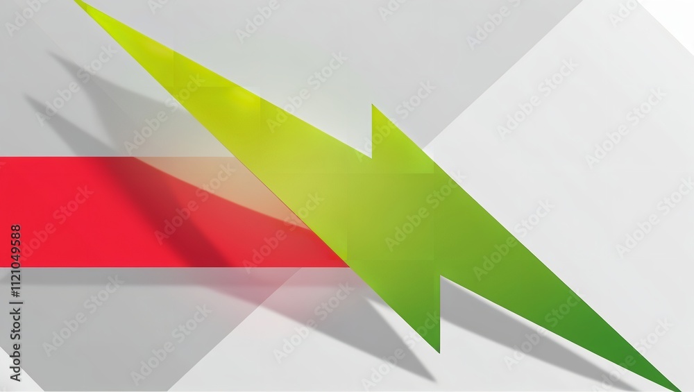 Image of Arrow with Clipping Path red and green arrow and white background. Image of Arrow with Clipping Path red and green arrow and white background.