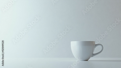 Wallpaper Mural Minimalist White Coffee Cup on Table Torontodigital.ca