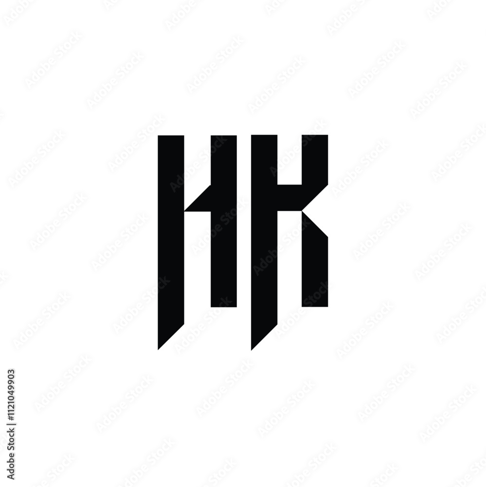 HK monogram logo design letter text name symbol monochrome logotype alphabet character simple logo HK monogram logo design letter text name symbol monochrome logotype alphabet character simple logo