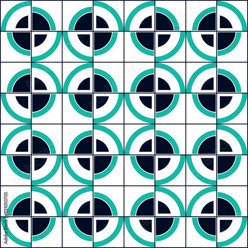 Abstract Geometric Shape Circle Pattern Design.