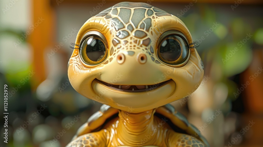 Adorable cartoon turtle with big eyes and a happy expression. Adorable cartoon turtle with big eyes and a happy expression.