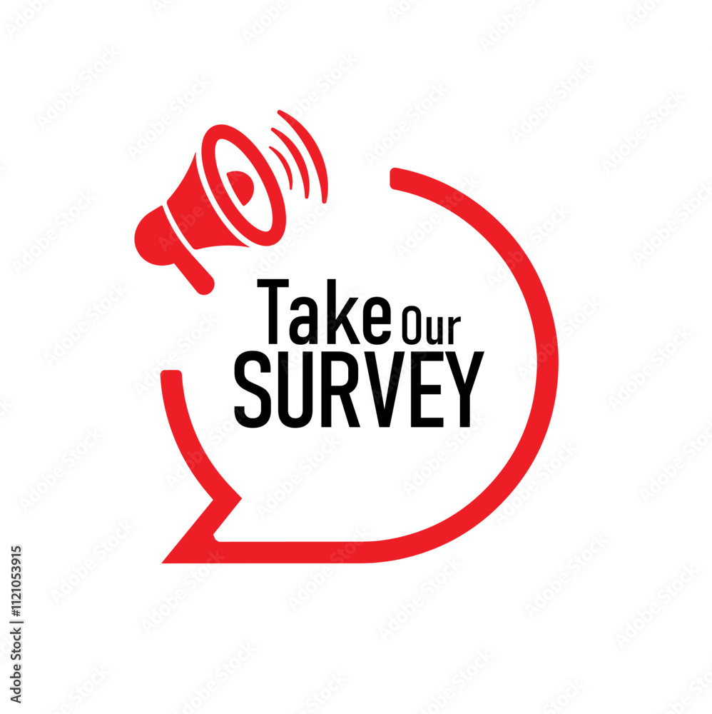 take our survey sign on white background take our survey sign on white background