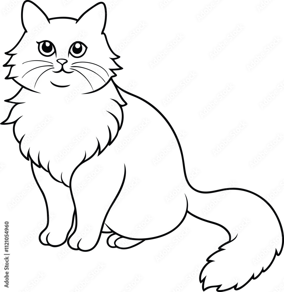 Obraz premium Cats line art vector design eps files