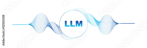 Large language model icon on white background	