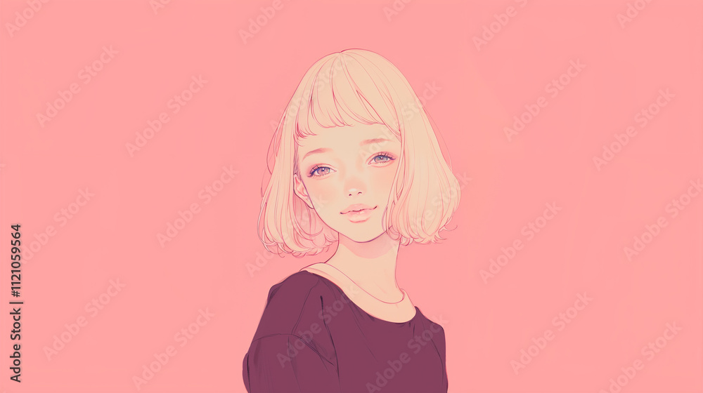 かわいい女性のポートレート