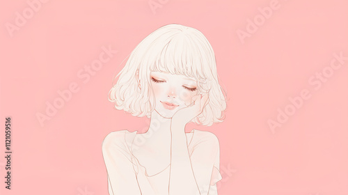 Wallpaper Mural かわいい女性のポートレート Torontodigital.ca