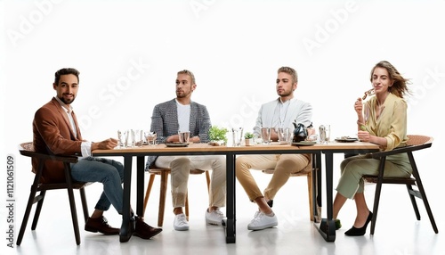group of business people working together