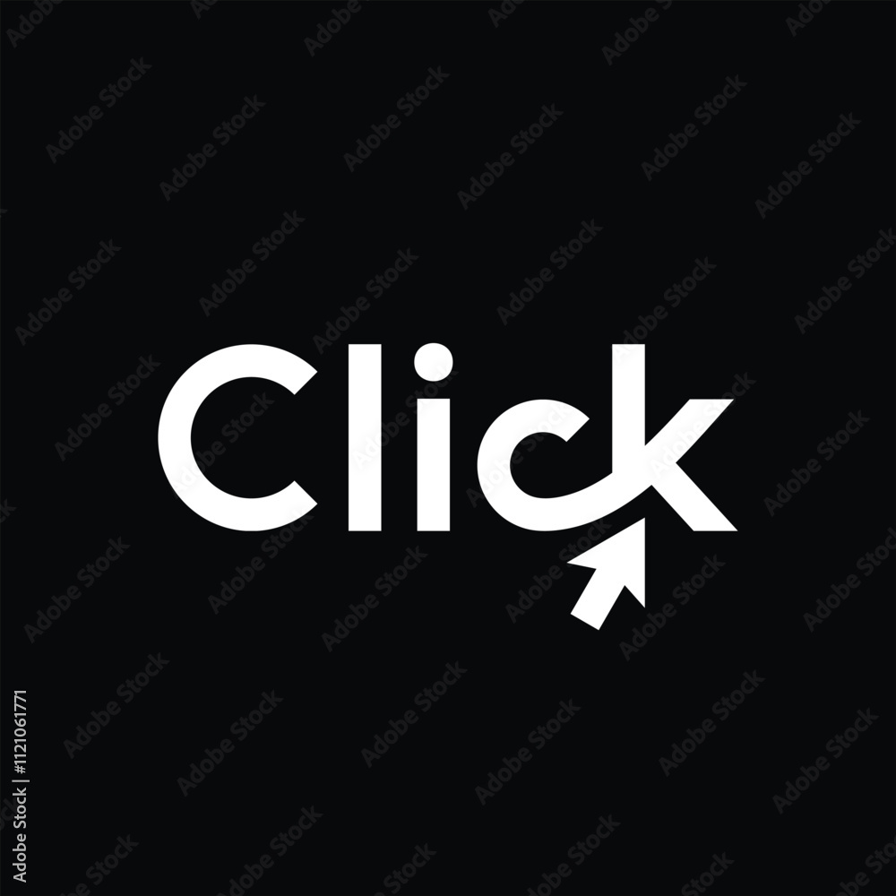 click logo design vector template, arrow graphic concept click logo design vector template, arrow graphic concept
