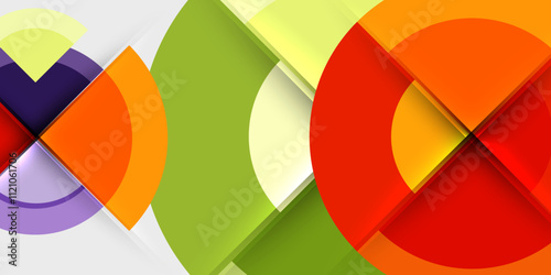 Techno circles and semi circles. Vector Illustration For Wallpaper, Banner, Background, Card, Book Illustration, landing page