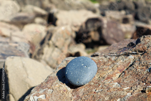 Canvas Print stones on the beach